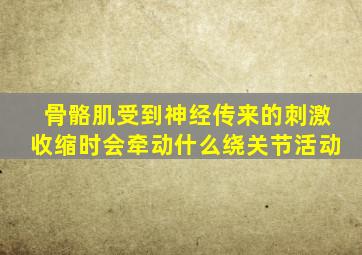 骨骼肌受到神经传来的刺激收缩时会牵动什么绕关节活动