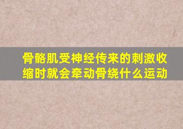 骨骼肌受神经传来的刺激收缩时就会牵动骨绕什么运动