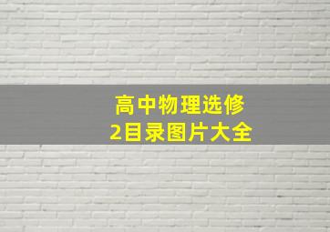 高中物理选修2目录图片大全