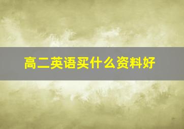 高二英语买什么资料好