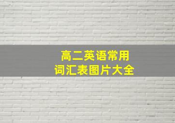 高二英语常用词汇表图片大全