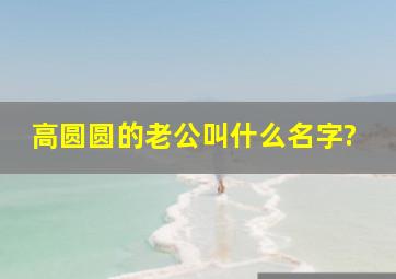 高圆圆的老公叫什么名字?