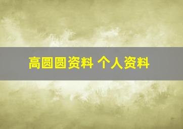 高圆圆资料 个人资料