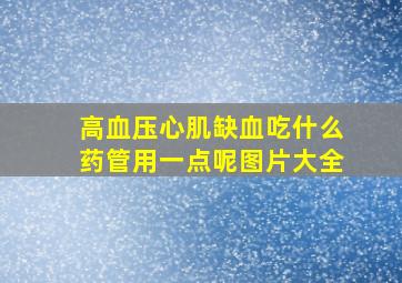 高血压心肌缺血吃什么药管用一点呢图片大全