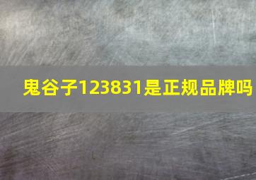 鬼谷子123831是正规品牌吗