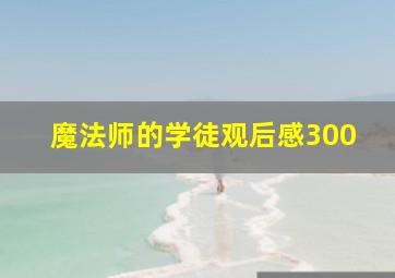 魔法师的学徒观后感300