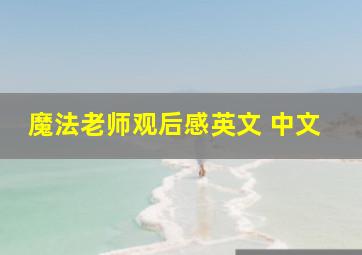 魔法老师观后感英文+中文