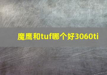 魔鹰和tuf哪个好3060ti