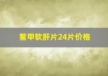 鳖甲软肝片24片价格