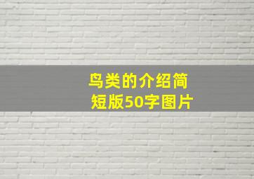 鸟类的介绍简短版50字图片