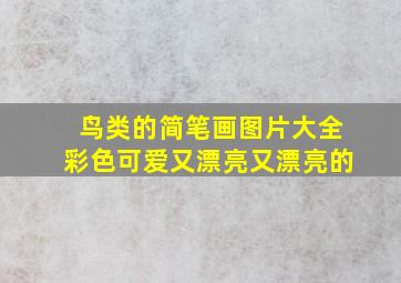 鸟类的简笔画图片大全彩色可爱又漂亮又漂亮的