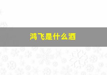 鸿飞是什么酒