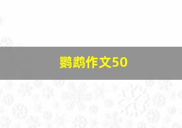 鹦鹉作文50