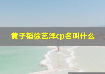 黄子韬徐艺洋cp名叫什么