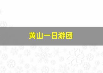 黄山一日游团