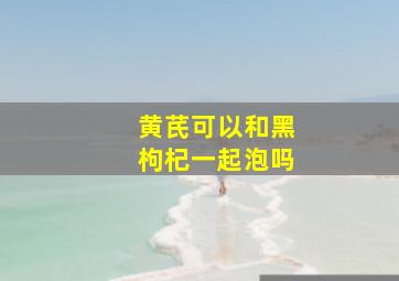 黄芪可以和黑枸杞一起泡吗