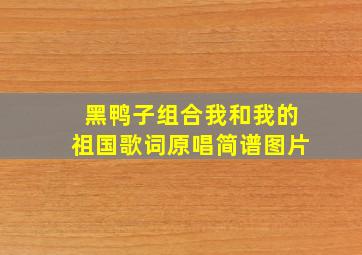 黑鸭子组合我和我的祖国歌词原唱简谱图片