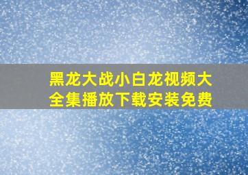 黑龙大战小白龙视频大全集播放下载安装免费