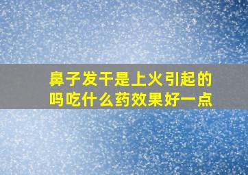 鼻子发干是上火引起的吗吃什么药效果好一点