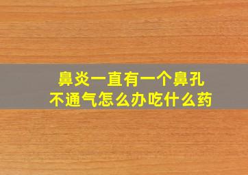 鼻炎一直有一个鼻孔不通气怎么办吃什么药