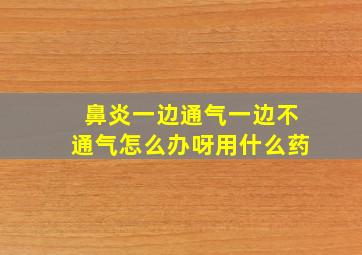 鼻炎一边通气一边不通气怎么办呀用什么药