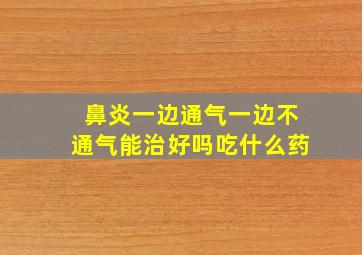 鼻炎一边通气一边不通气能治好吗吃什么药