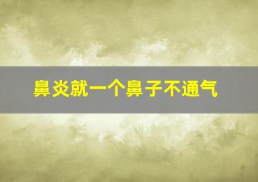 鼻炎就一个鼻子不通气