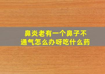 鼻炎老有一个鼻子不通气怎么办呀吃什么药