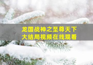 龙国战神之至尊天下大结局视频在线观看