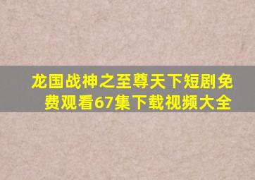 龙国战神之至尊天下短剧免费观看67集下载视频大全