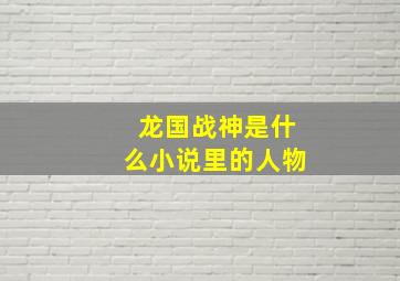 龙国战神是什么小说里的人物