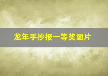 龙年手抄报一等奖图片