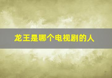 龙王是哪个电视剧的人