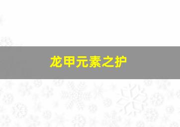 龙甲元素之护