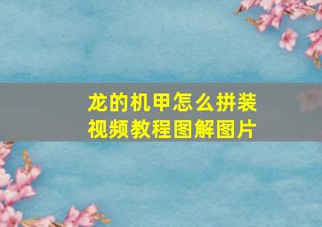 龙的机甲怎么拼装视频教程图解图片