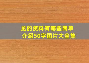 龙的资料有哪些简单介绍50字图片大全集