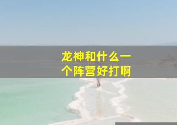 龙神和什么一个阵营好打啊