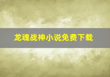 龙魂战神小说免费下载