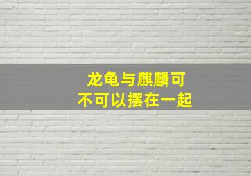 龙龟与麒麟可不可以摆在一起