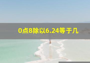 0点8除以6.24等于几