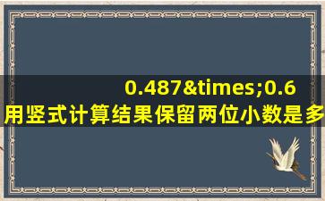 0.487×0.6用竖式计算结果保留两位小数是多少