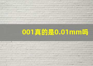 001真的是0.01mm吗