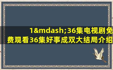 1—36集电视剧免费观看36集好事成双大结局介绍