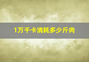 1万千卡消耗多少斤肉