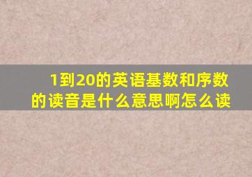 1到20的英语基数和序数的读音是什么意思啊怎么读