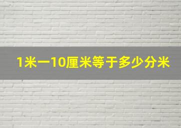 1米一10厘米等于多少分米