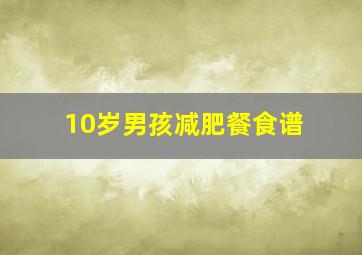 10岁男孩减肥餐食谱