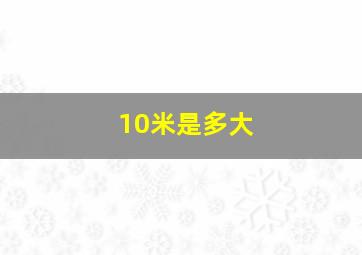 10米是多大