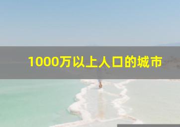 1000万以上人口的城市