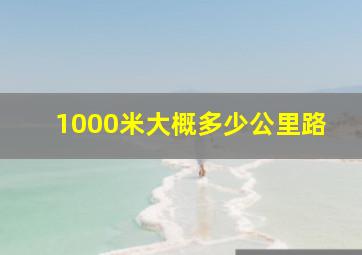 1000米大概多少公里路